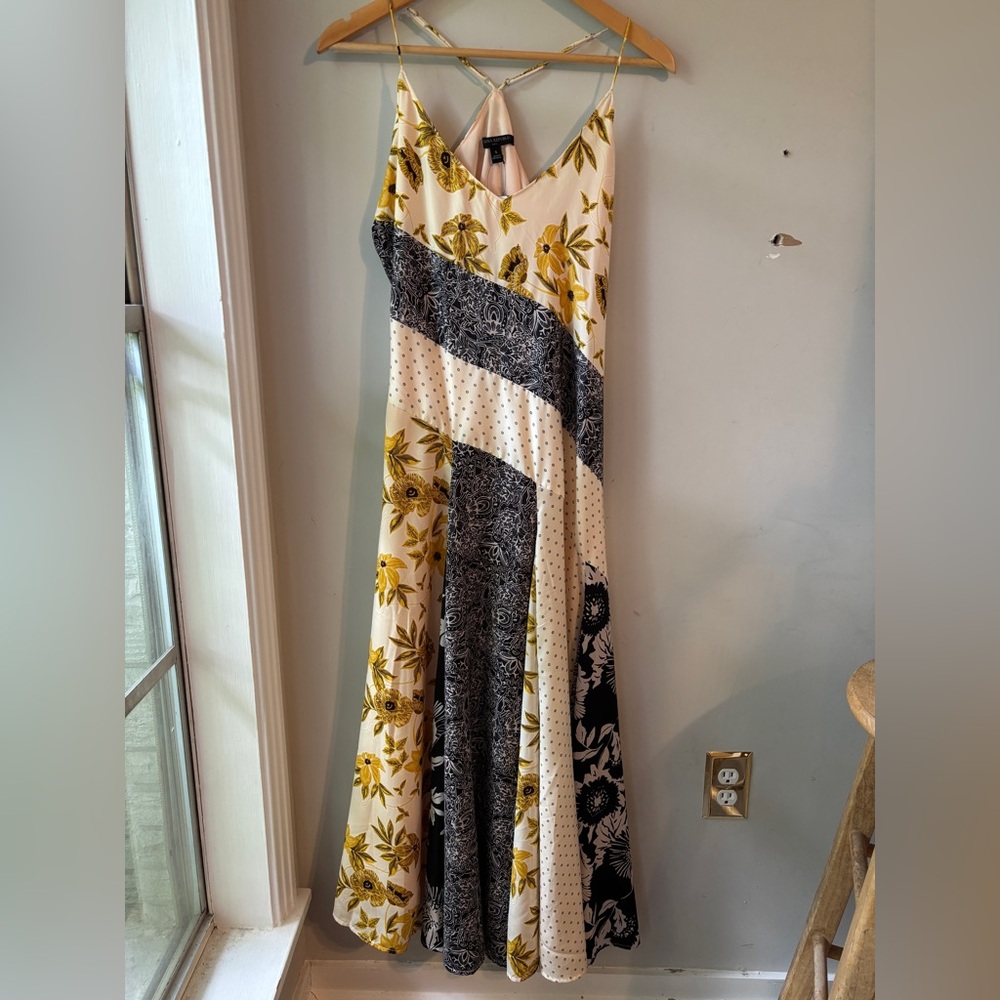 NWT Banana Republix Patchwork Strappy Maxi Dress | S